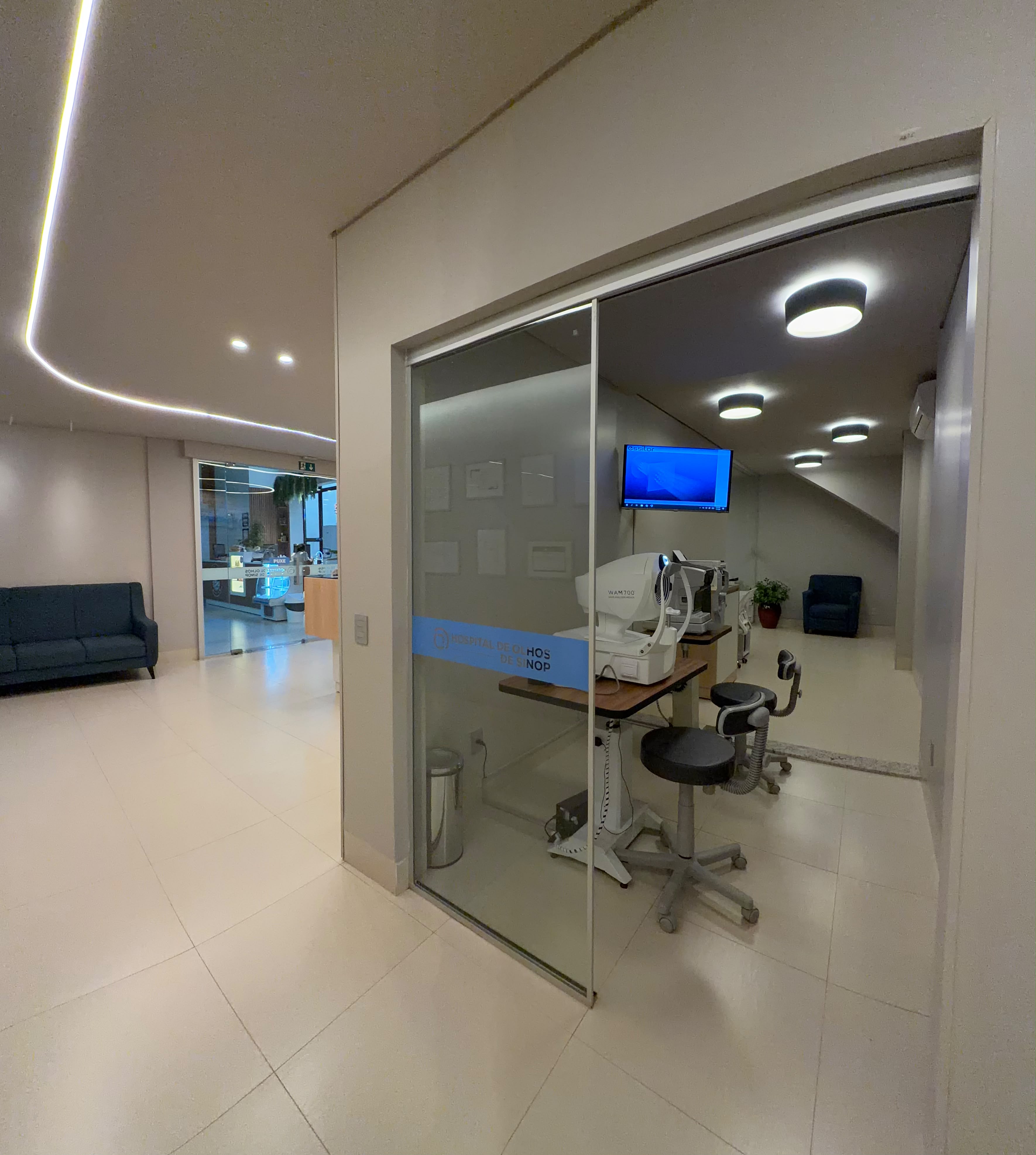 Sala de exames do Hospital de Olhos de Sinop